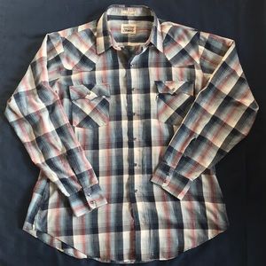 Levis Mens Large pearl snap
